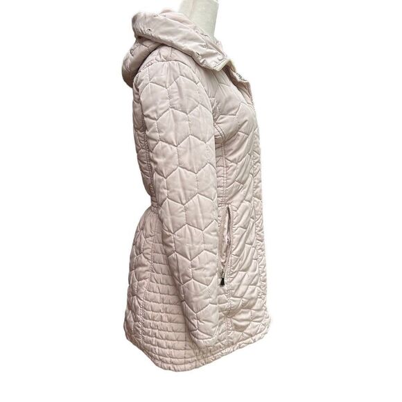 Calvin Klein Parka Coat Quilted Pale blush Pink Beige Rose Gold Size Small: - Picture 5 of 16